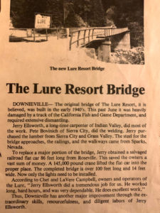 The Lure resort Bridge newspaper article